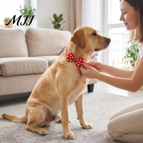 DIY Gift Wrapping Supplies 0.4" x 9.8 Yards Paw Print Ribbed Ribbon, Decorative Fabric Ribbon for Handmade Bow Making Material Pet Themed and