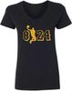 Kobe 8 24 Dunk Graphic Black VNeck T-shirt