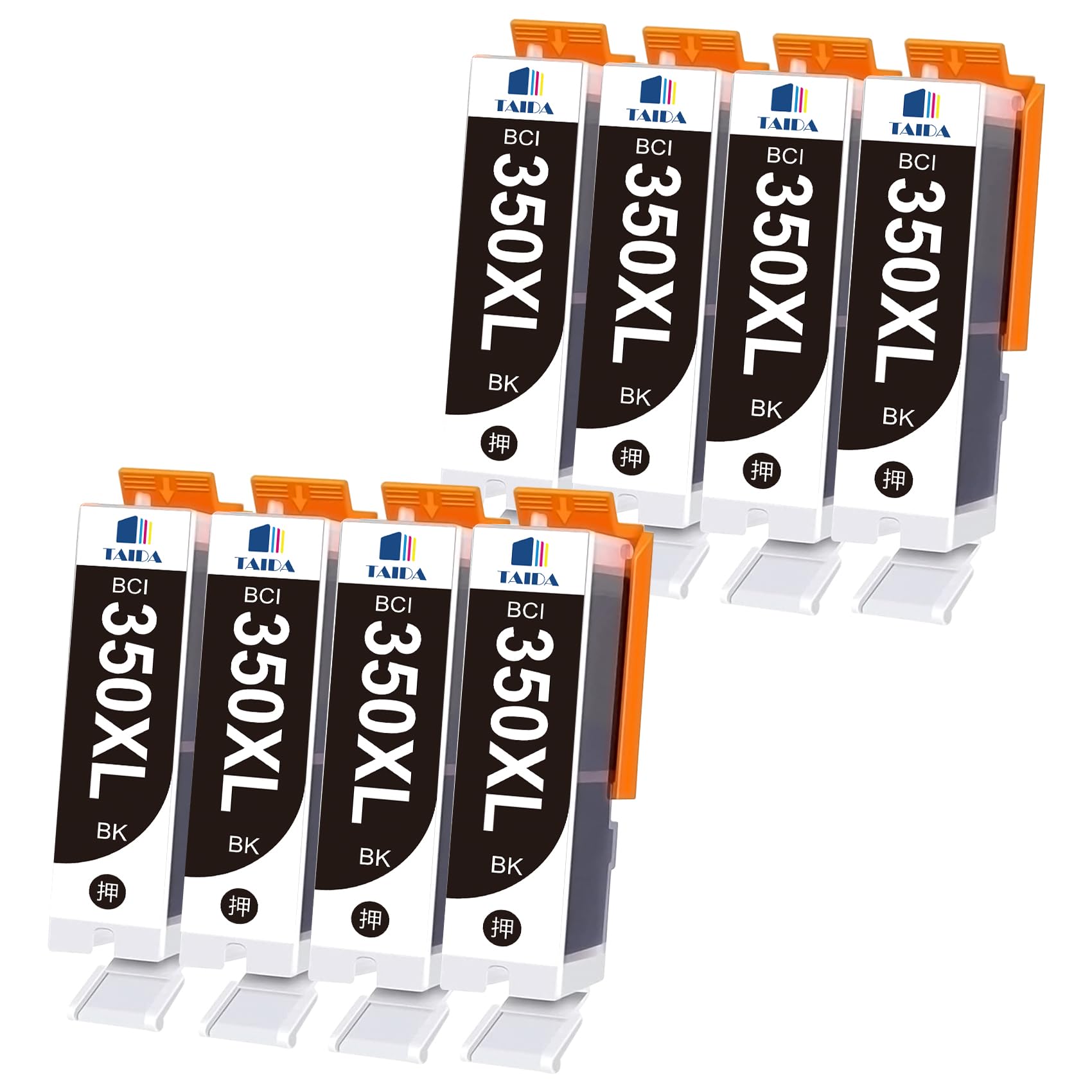 

Black Compatible Canon Ink Set of with Remaining Ink Level Compatible with PIXUS MX923 BCI-350XLBK Cartridges, 8, Extra-High Yield, Display, MG7530F,