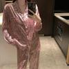 Luxury Women's Imitation Silk Long Sleeve Pajama Set - Spring/Summer Collection