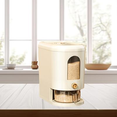 Rice Storage Bin Dry Food Container Grain Bucket Airtight Lid