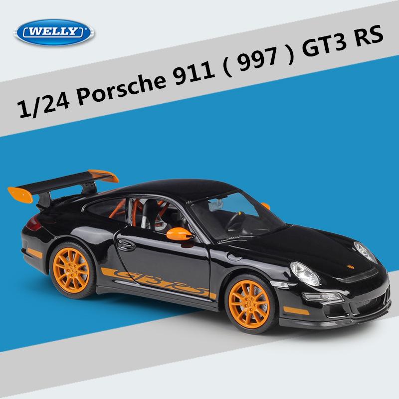 Welly 1/24 Porsche 911 GT3 RS Alloy Racing Car Model Diecast Metal Track Sports Car Vehicles Model High Simulation Kids Toy Gift