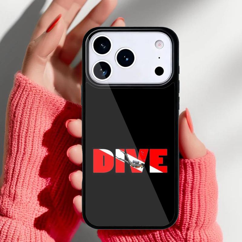 Scuba Diver Diving soft Phone Case for iPhone 17 Air 16e 15 14 13 Pro Max Back Cover for 12 11 Pro Coque