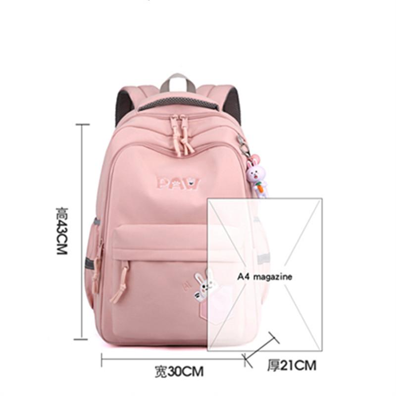 Cute Rabbit Students Backpack Casual Nylon Double Shoulder Bag Travel Bag Junior High School Student Schoolbag mochila book bag