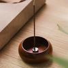 Wooden Bowl Type Mini Incense Holder Rosewood Incense Burner Stick Holder Bowl Shape Censer Home Decoration Smell Aromatic