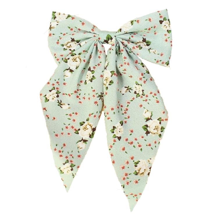 

Квіткові Бантики Заколки Ніжні Бантики Затискач для Волосся для Жінок Дівчат Квітковий Візерунок Прикраса для Волосся Мила Шпилька світло-зелений колір