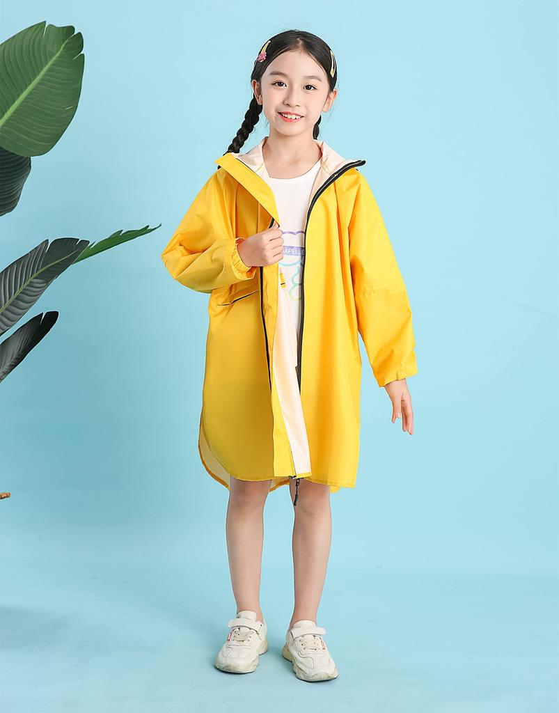 for boys and kids rain waterproof with pockets and storage rain rainy season L size [JYZ] Raincoat, backpack, girls, rainwear, poncho, gear,