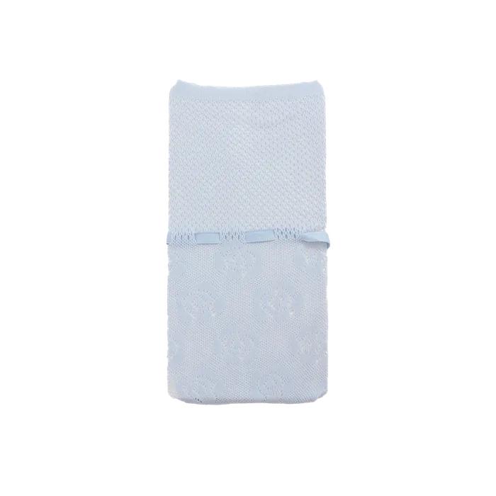 Rose Strap Socks (Blue)