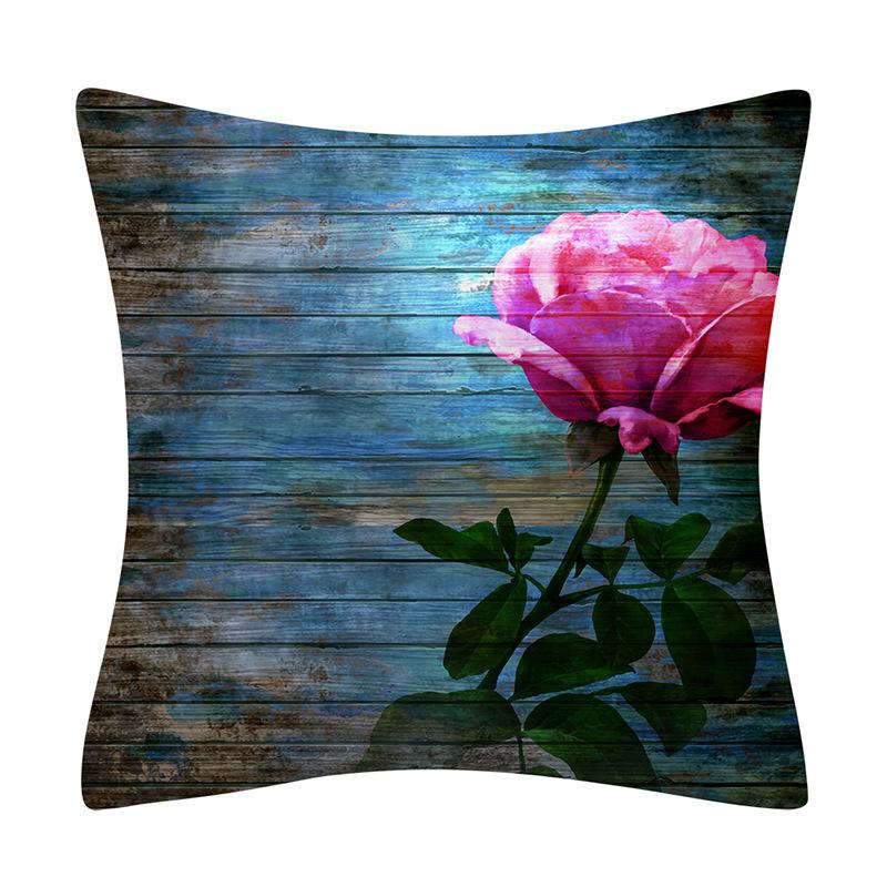 Vintage oil painting style plant print pattern home living room sofa bedroom decoration throw pillow pillowcase