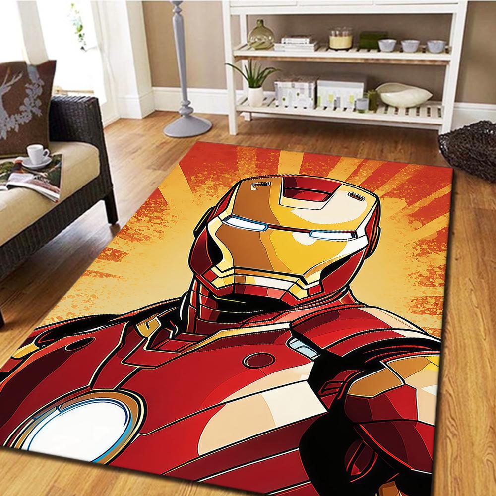 Digital Print Iron Man Carpet, Living Room Floor Mat, Bedroom Decorative Rug, Cool Movie Play Mat -HYQ32