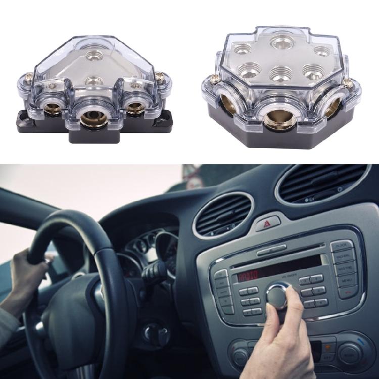 Heavy Duty Battery Terminal Power Connector Suitable For Car Stereo Systems With Conductors And Clear Protective Casing