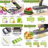 Multi-Function Vegetable Cutter Slicer Dicer - Kitchen Mandoline for Potato, Carrot, Onion with Julienne, Waffle & Grater Blades