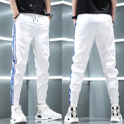 Herrenhose mit geradem Bein in Übergröße, schmale Stretch-Freizeithose, Jogginghose