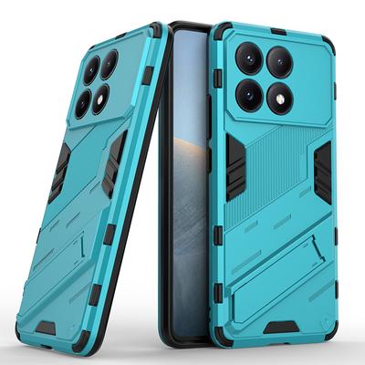 For Xiaomi Poco X6 X5 X4 Pro Neo 5G Punk Armor Shockproof Bumper Rugged Rubberized PC Fitted Kickstand Case Stand Holder Cover Shell