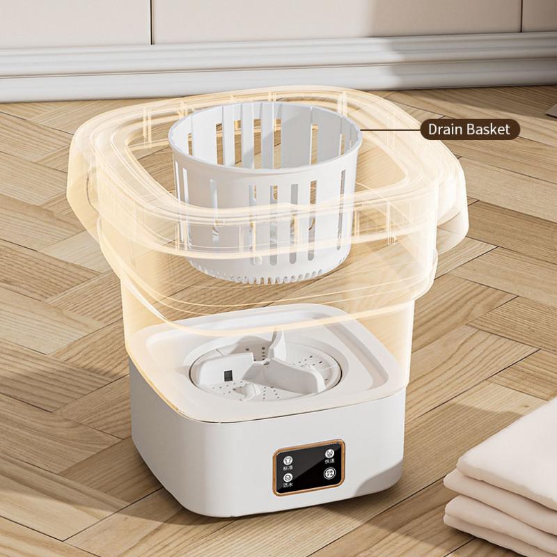 Mașină de spălat pliabilă portabilă cu afișaj LCD Mini centrifugă pentru lenjerie de corp 9L