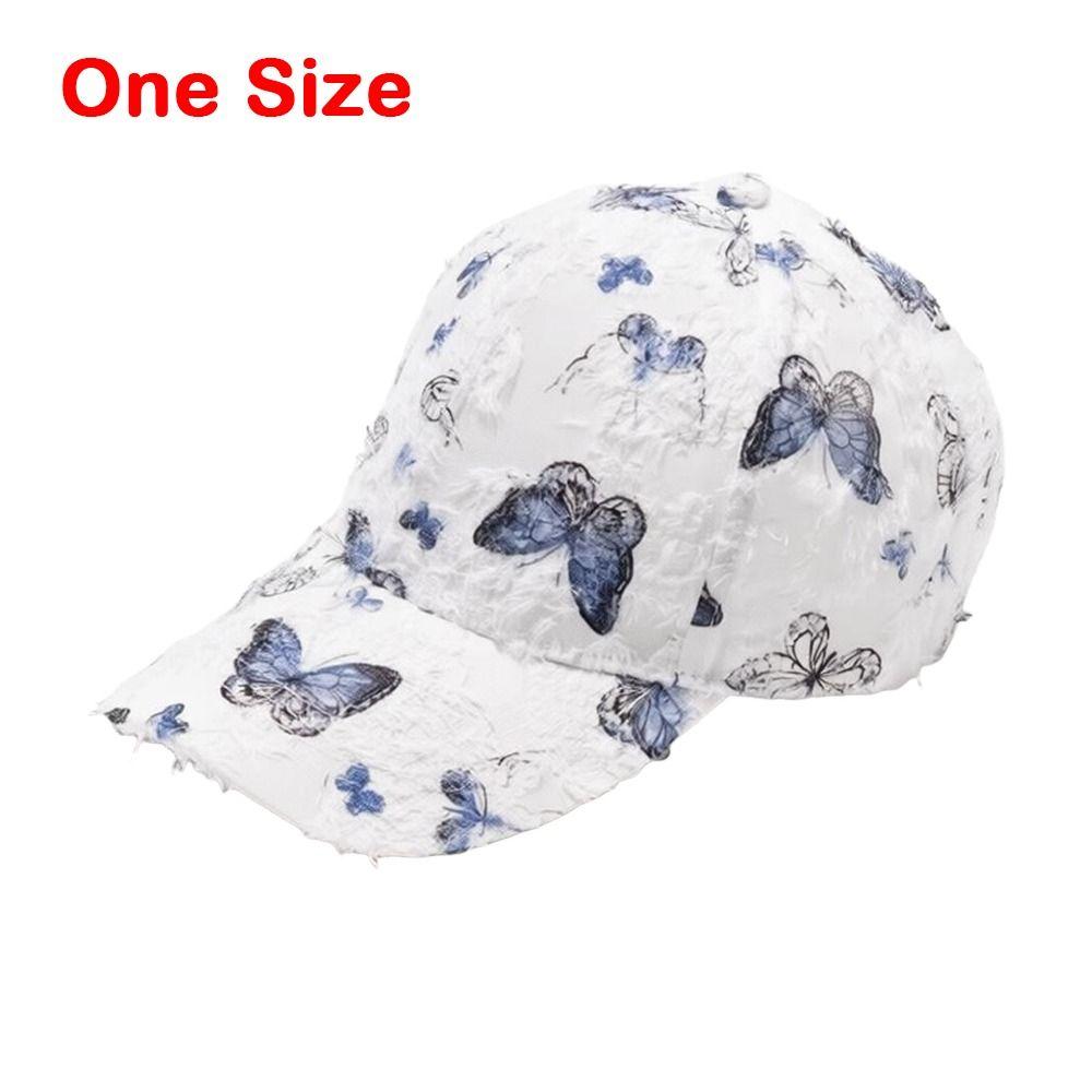 Embroidered Butterfly Korean Style Baseball Cap Versatile Fashion Sun Hat Baseball Cap Daily Use