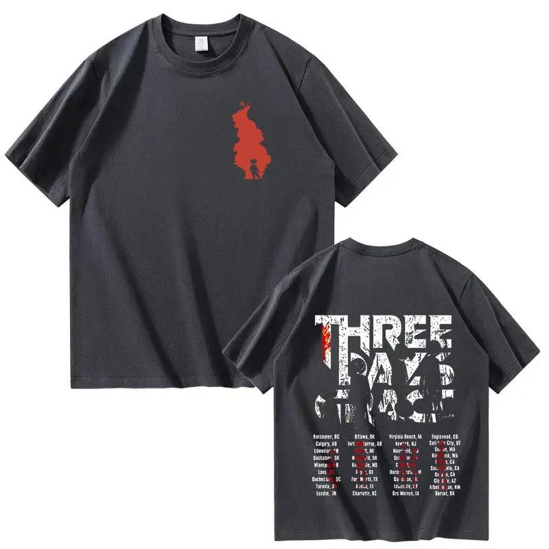 Alternative Metal THREE DAYS GRACE New Album Poster Graphic Print Tees Unisex Unisex Fashion Summer Cotton Oversized Casual Tshirts