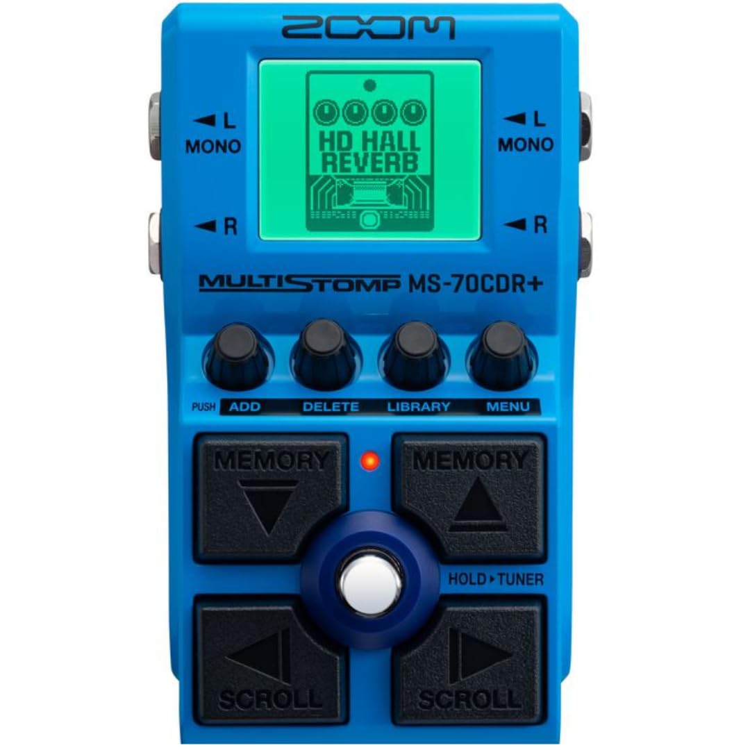 Zoom MS-70CDR Plus Multi-Effects Pedal 149 Space Effects Guitar Bass Synth Compatible 3-Year Warranty