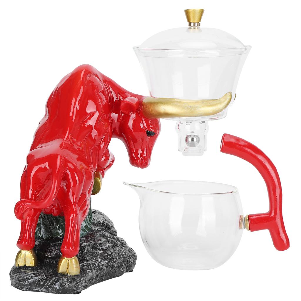 Kungfu Tea Cups Set High Borosilicate Glass Teapot Tea Maker Drip Pot Teaware GiftRed