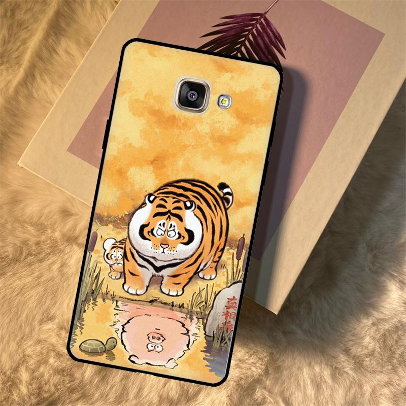 Cartoon Fat Tiger Case For Samsung Galaxy M15 M35 M55 M11 M14 M34 M54 M31 M13 M53 M51 M12 M32 M52 M16 M36 M56