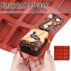 12 Cavity Rectangle and 6 Cavity Round Silicone Baking Molds for Muffins Cakes and Desserts Non Stick Heat Resistant  Bakeware