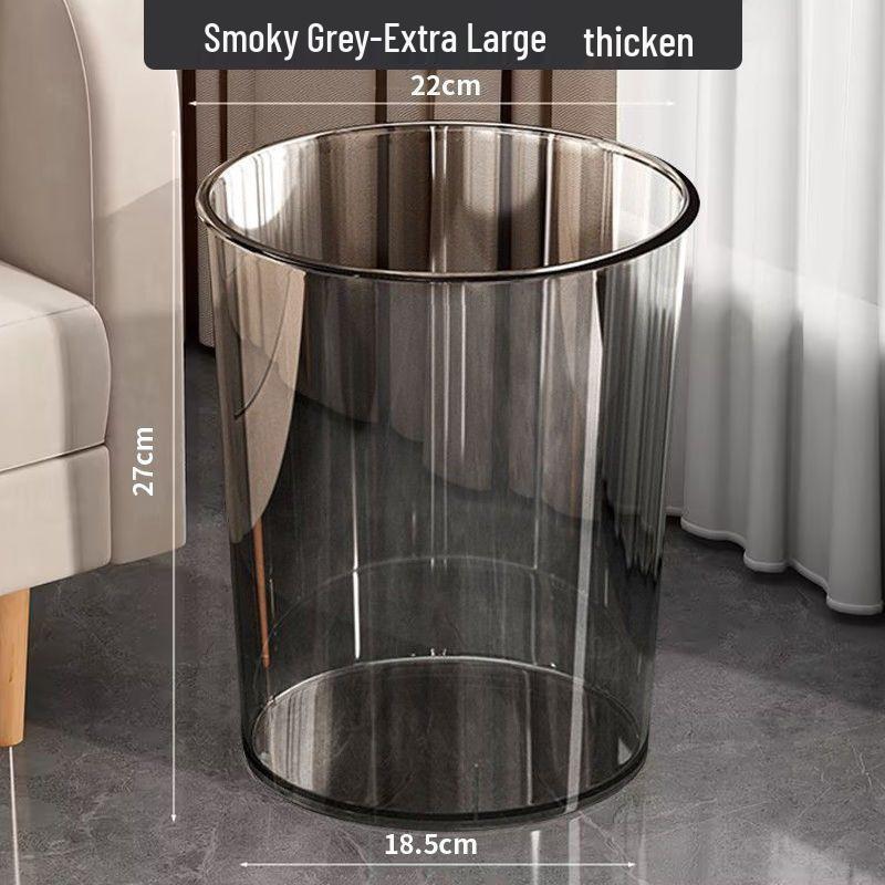 Acrylic Transparent Trash Can: Chic, Simple Storage Bin for Living Room, Kitchen, or Bathroom