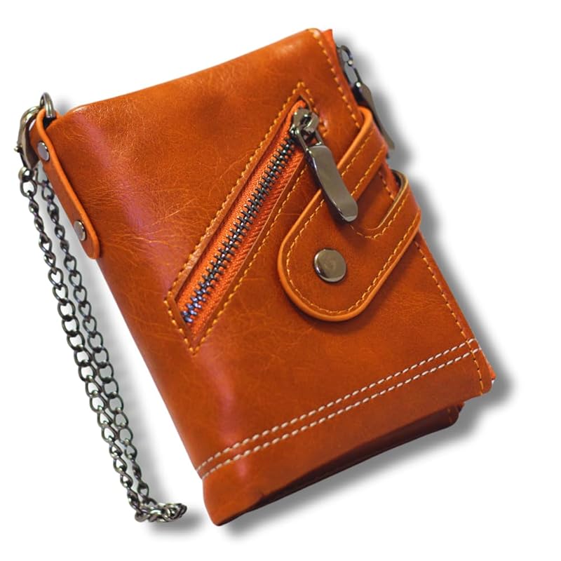 

[Tropchou] wallet men s bi-fold large capacity Holds 14 cards business card case For men coin purse brown