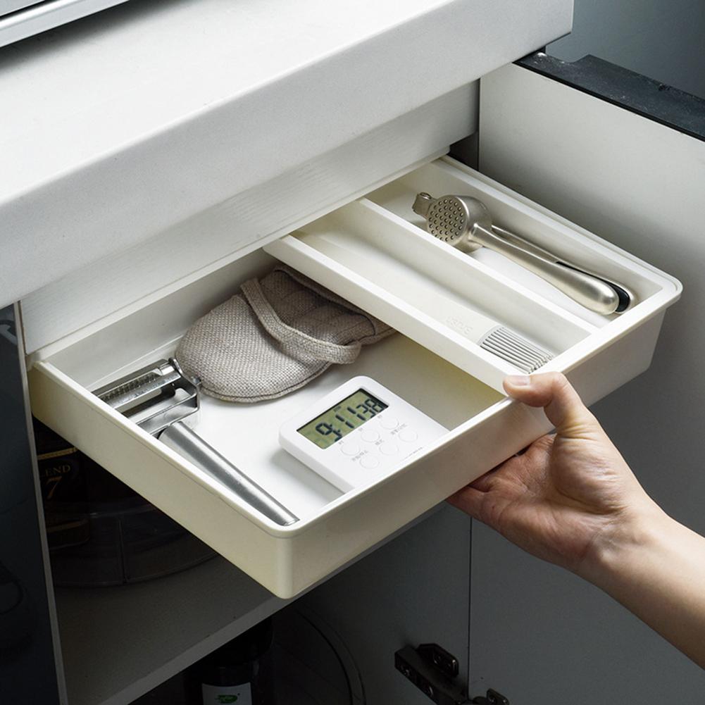 Under Desk Drawer Under Desk Organizer Large Capacity Under Table Storage Holder Slide Out Drawer Tray for Home Office