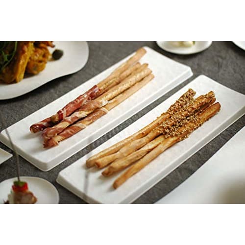 WASARA Long Plates, White, 30cm, 6 Pieces, DM-014R