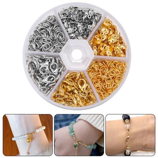 

1 комплект ювелирных аксессуаров, простой в использовании набор застежек-цепочек для браслетов с плоскогубцами для изготовления ювелирных изделий своими руками