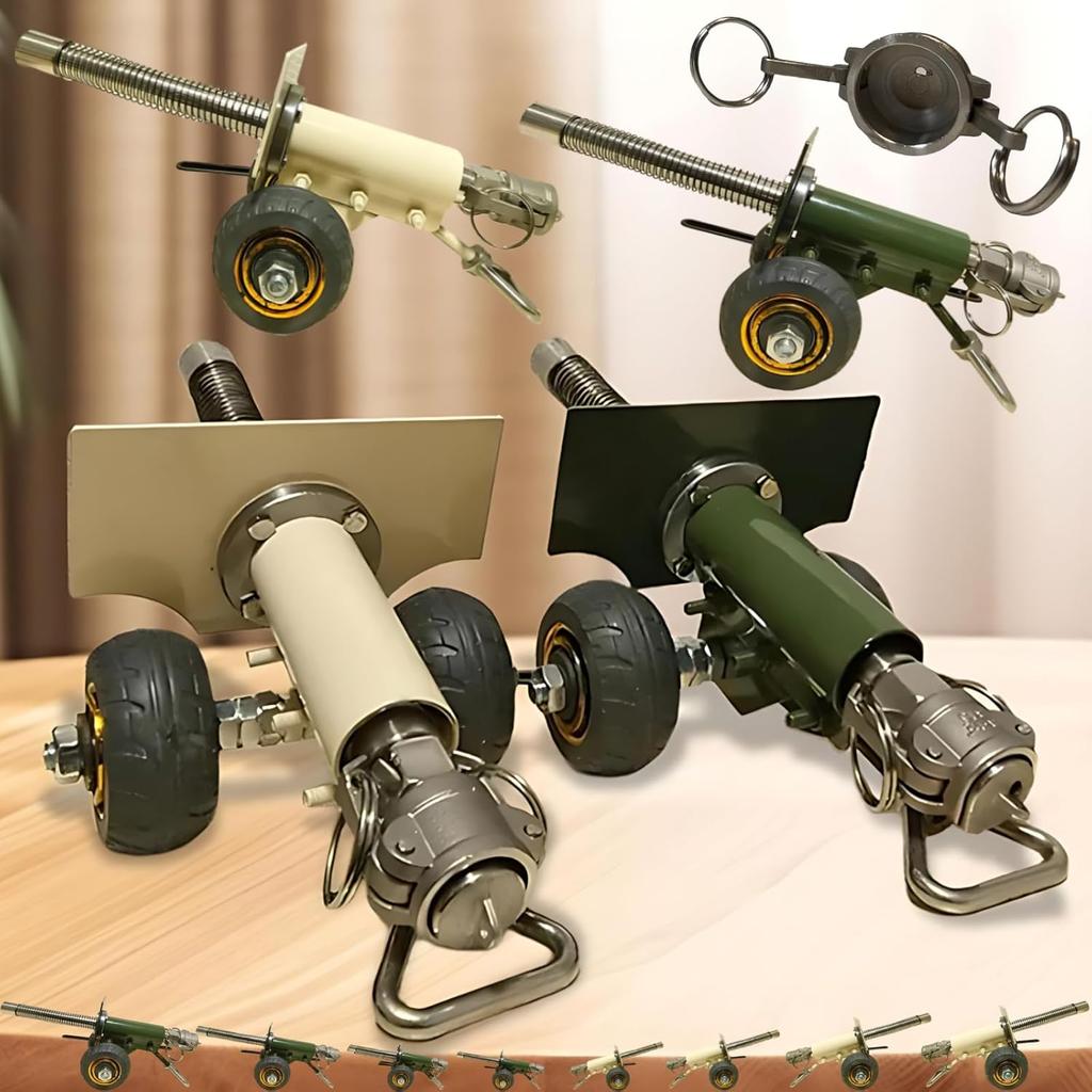 Canon d'Artillerie Pétard, Modèle Lanceur de Pétards Mini Canon en Acier Inoxydable 304, Modèle Militaire Artillerie Lourde Fait Main Collection Cadeaux