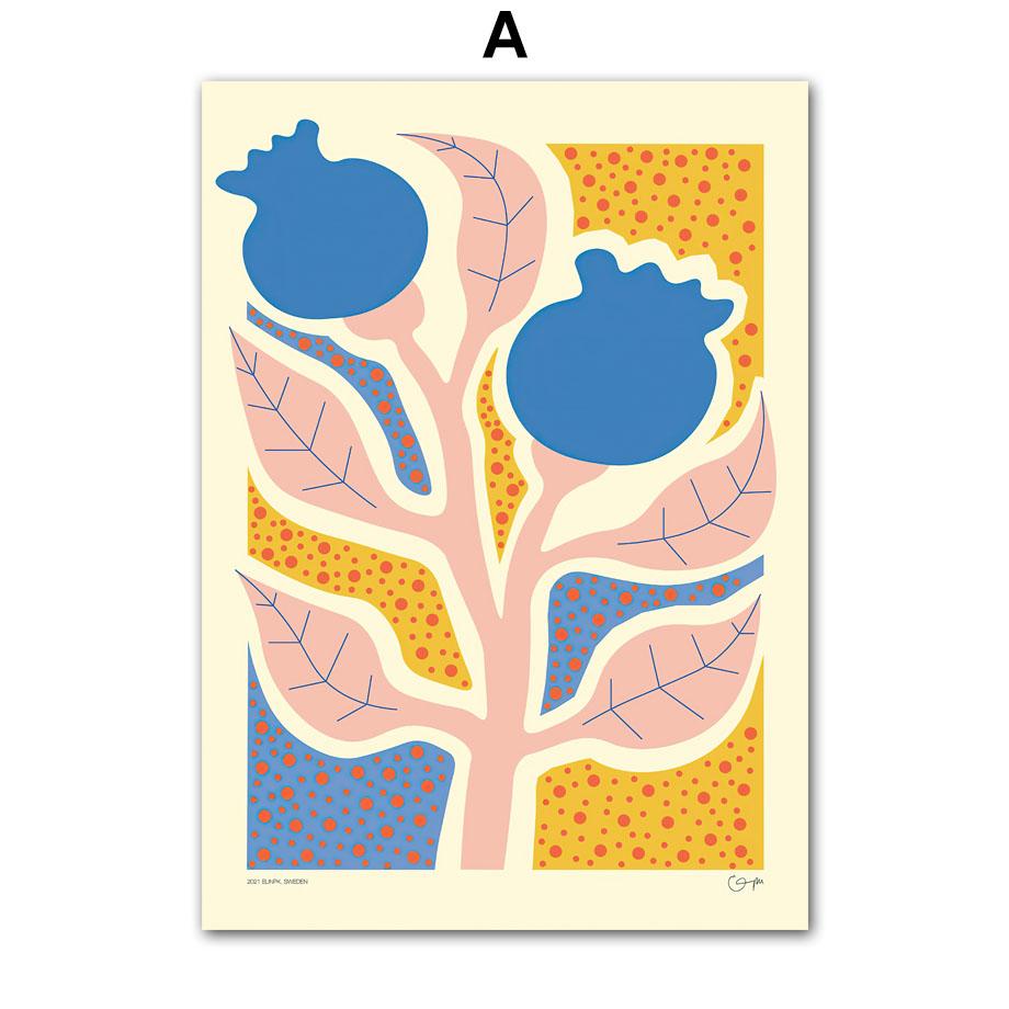 Μινιμαλιστικό Βάζο Λουλουδιών Μπολ Φρούτων Πουλί Αφηρημένο Μποέμ Αφίσες Και Εκτυπώσεις Τέχνη Τοίχου Ζωγραφική σε Καμβά Εικόνες για Διακόσμηση Σαλονιού