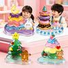 3D Cartoon Jelly Stickers Crystal Relief Stickers Diy Puzzle Stacking Miniature Ornaments Toy Children Favor Christmas Gifts