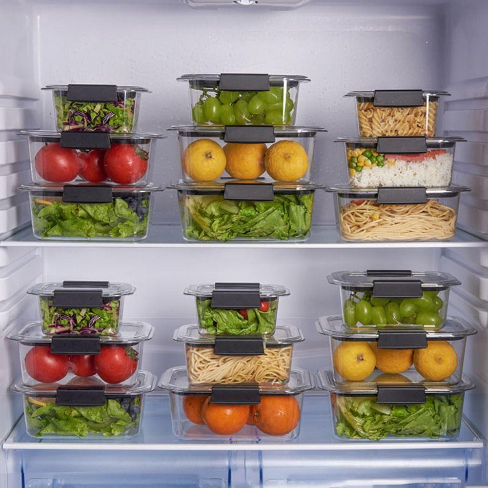 Leak-Proof Fresh-keeping Box Transparent Lunch Box Kitchen Food Container Crisper  Office