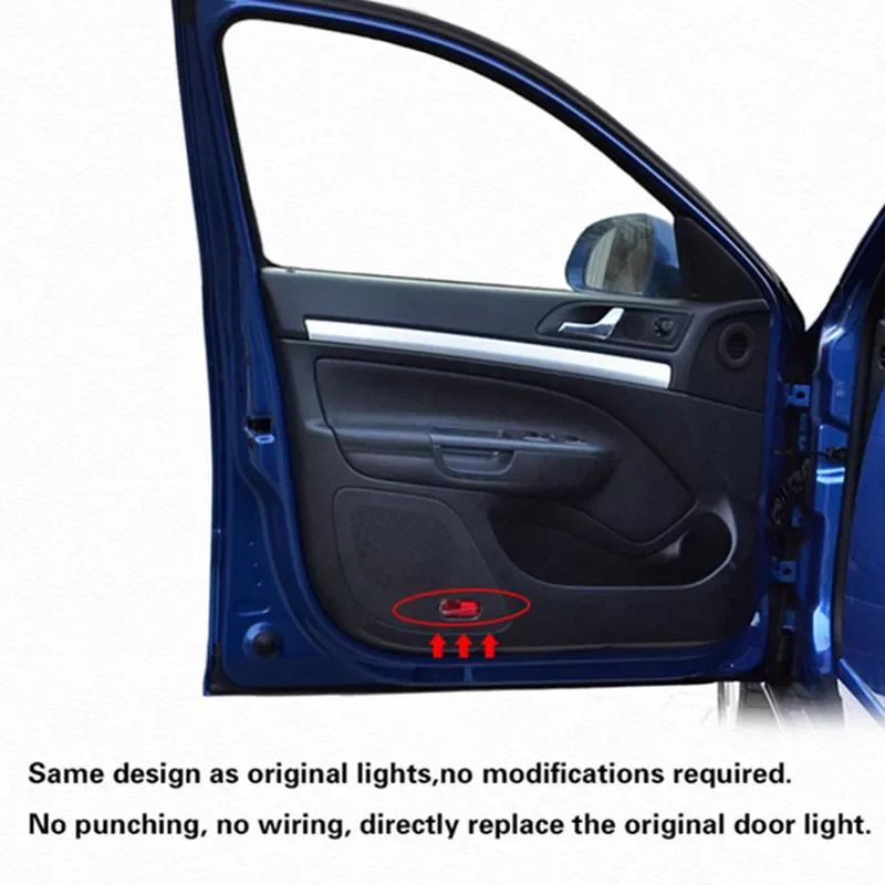 Car Sticker 2025 Hot 2Pcs LED Car Decor Door 3D Ghost Shadow Projector Courtesy Lights logo For Skoda Octavia A5 1Z 2 MK2 2001 -