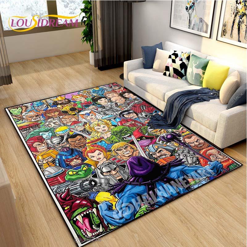 He-man meesters Cartoon Tapijt voor Woonkamer Slaapkamer Vloerkleed Keuken Kinderen Deur Antislip Vloermat Verjaardagscadeau Fotografie Requisieten Tapijt