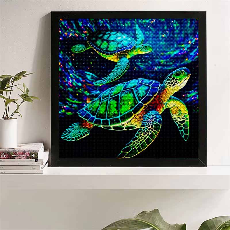 

New Arrival 5D DIY Full Circle Diamond Painting Turtle Embroidery Cross Stitch Home Decor Gift 20x20cm