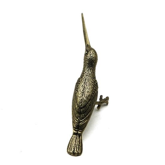 Woodpecker Ornament Realistic Vintage Copper Christmas Tree Decoration Bird Statue for Bedroom