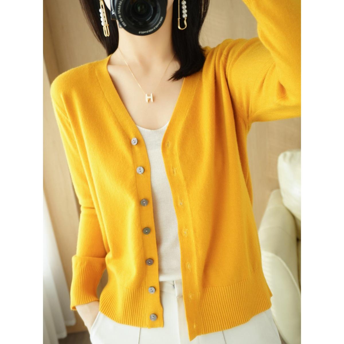 

Осенне-зимние кардиганы, женский вязаный трикотаж свободного кроя больших размеров, женские топы, женские свитера с длинным рукавом S