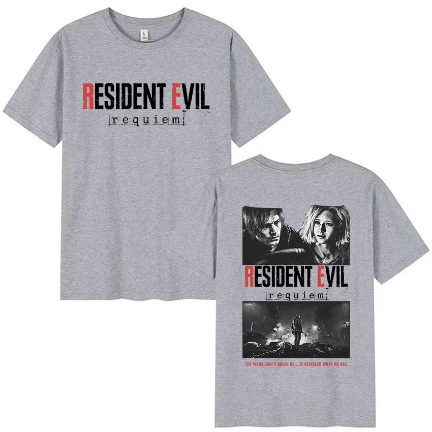 Hot Game Resident Evil Graphic T Shirt Men Women Gothic Clothing Short Sleeve Tshirt Y2k Vintage High Quality Summer Cotton Top