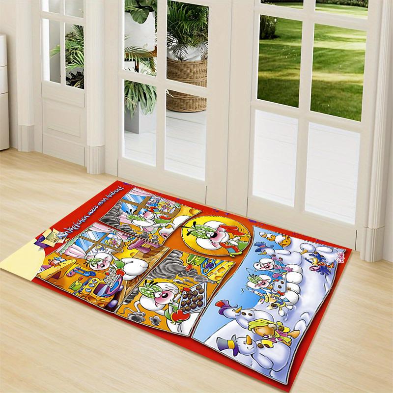 Christmas Cartoon World Carpet Rug Soft Washable Anti Slip Home Living Room Sofa Mats Personalized Christmas Rug