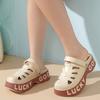 Smile Damen-Sandalen Beliebte Lässige Slip-on Höhlen-Schuhe Sommer Weich-sohlige Bequeme Strand-Sandalen Dick-sohlige Hausschuhe