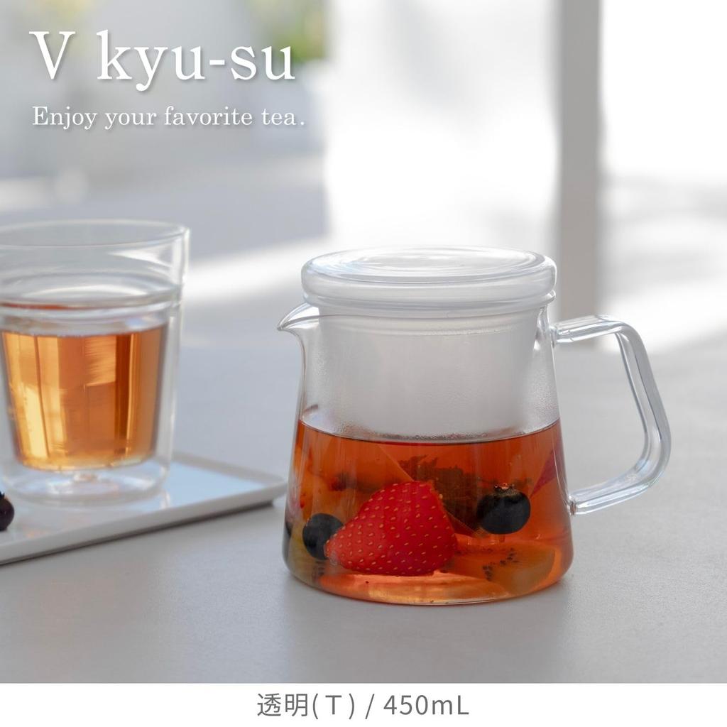 Hario V 450mL Mesh Teapot, Capacity, Heat-resistant Glass, Strainer, Gift, Present, Clear, TPV-45-T
