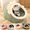 Sleep Cat Bed Winter Warm Pet Basket Cozy House Kitten Lounger Cushion Cat Nest Tent Very Soft Small Dog Mat Bag Cave Cats Bed