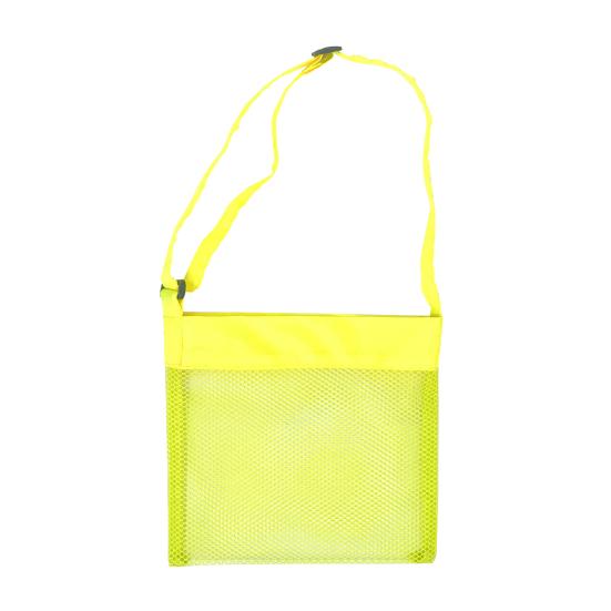 

Детская сетчатая пляжная сумка с регулируемыми ремнями, ракушки для сбора песка, хранилище для игрушек для мальчиков и девочек, дышащая, быстросохнущая, многоцелевая уличная сумка жёлтый