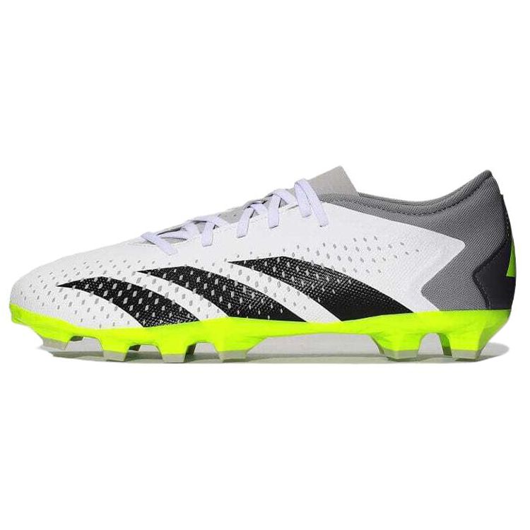 Adidas Predator Accuracy.3 Artificial Turf AG (Rubber Short Studs) Durable Soccer Shoes Unisex Soccer Shoes White Black Yellow IE9478