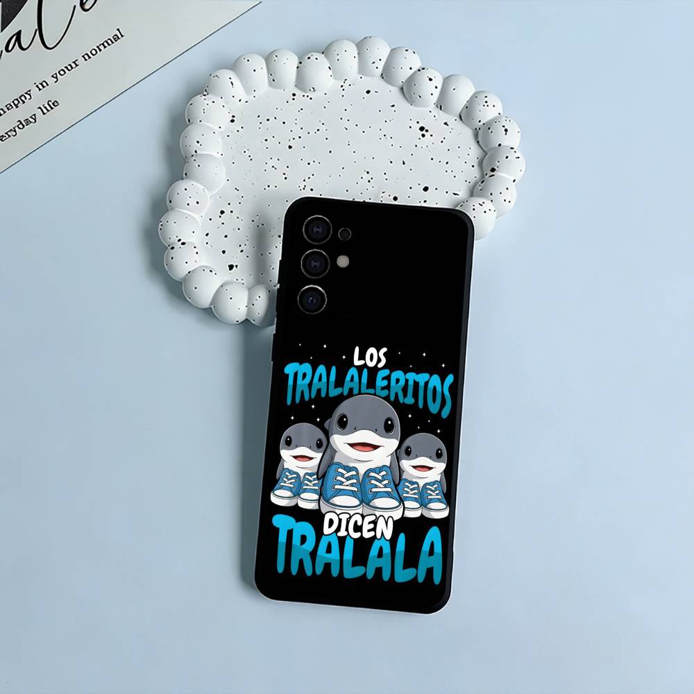 Brainrot Tralalero Phone Case For Samsung S25,S24,S21,S22,S23,S30,Ultra,S20,Plus,Fe,Lite,Black Soft Silicone