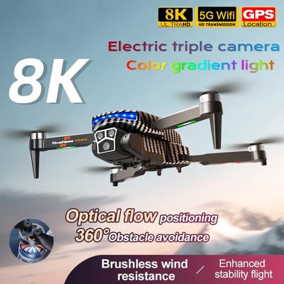 Nový D9 D9 Obstacle Avoidance Drone ESC 4K HD širokoúhlý trojitý fotoaparát Brushlessr Optické polohování toku WIFI FPV dálkové ovládání Kvadrokoptéra Dárková hračka