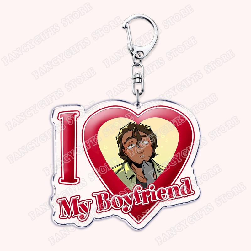 Portachiavi Carino I Love My Boyfriend Chibi per Accessori Law Pet Strade Lawrence Ren Hana Owo Portachiavi Gioielli Amici Fan Regali