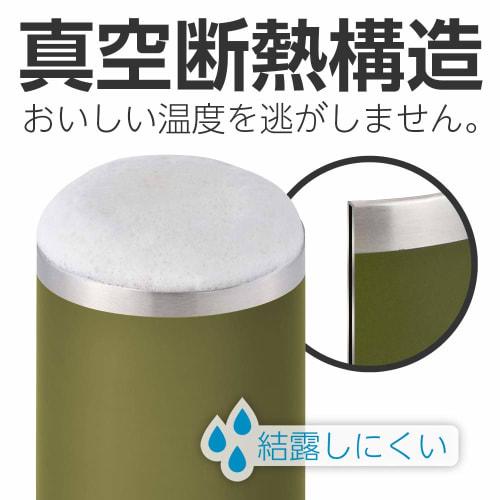Wahei Freiz Long-Lasting Cold Can Holder for Tumblers (350ml Cans), Forest Green, Vacuum Insulated, Keeps Cans Hot or Cold, Fortec RH-1533